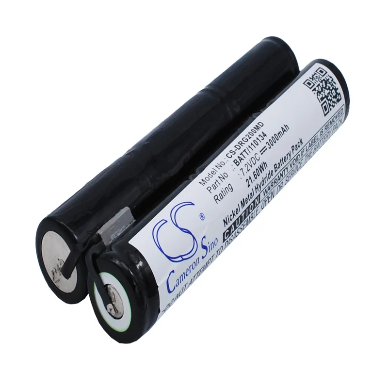 

Medical Battery For Drager 120134 BATT/110134 Drager Dialog 2000 Ni-MH 7.20V 3000mAh / 21.60Wh Black 145.50*51.70*25.70mm