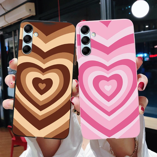 Funda para Samsung Galaxy Z Flip 4 con estampado retro, diseño de luna y  corazón de amor para Z Flip 4, color rosa