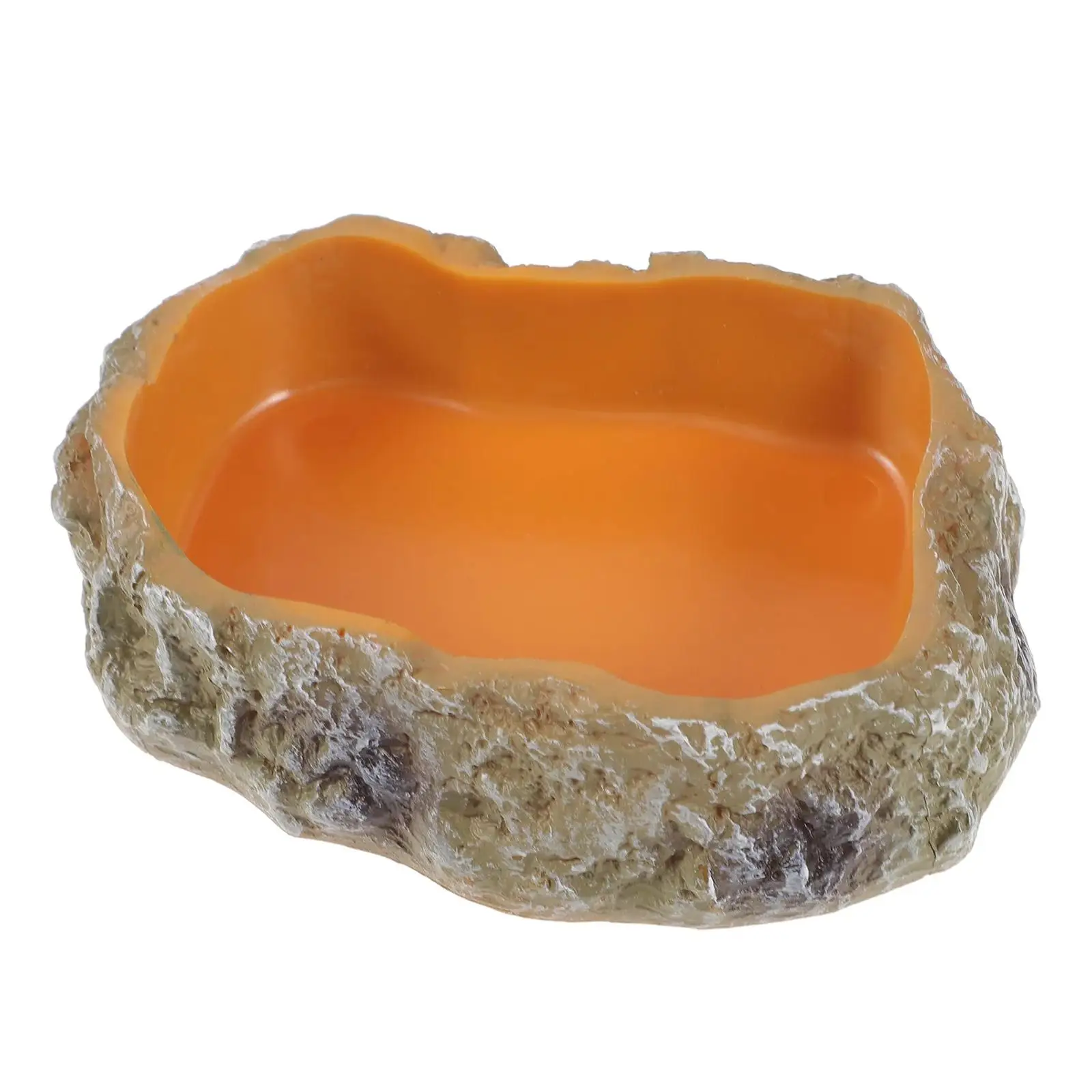 Reptile Water Bowls Tank Accessory Pet Aquarium Ornament Reptile Food Dish for Frog Leopard Gecko Snake Bearded Dragon