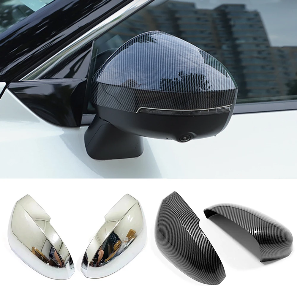 For Mitsubishi Outlander 2022 2023 ABS Carbon/Chrome Accessories Car Side  Door Rear View Mirror Cover trim rain eyebrow sticker - AliExpress