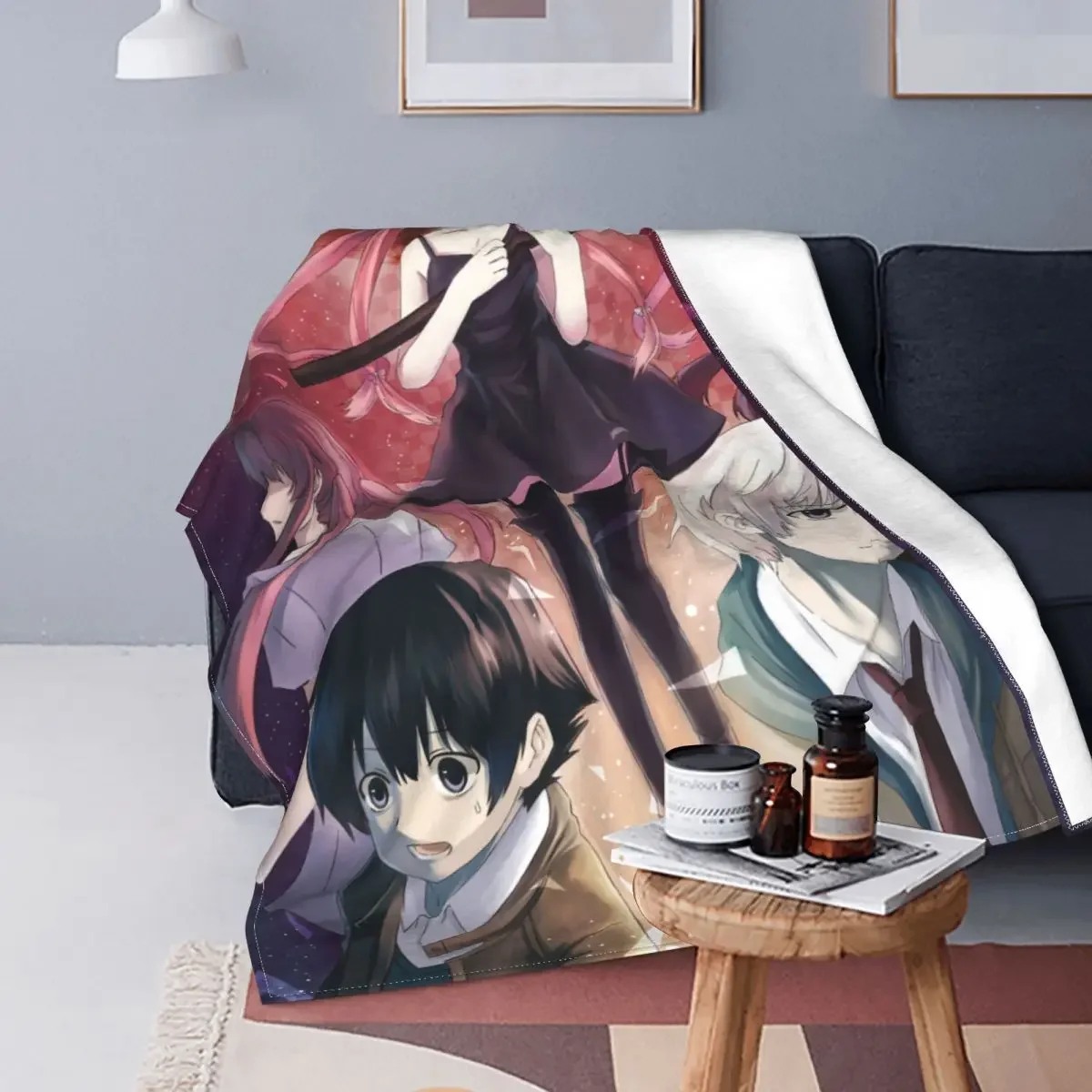 

Mirai Nikki Future Diary Blanket Flannel Anime Yuno Gasai Super Warm Throw Blanket for Bedding Couch Bedspread