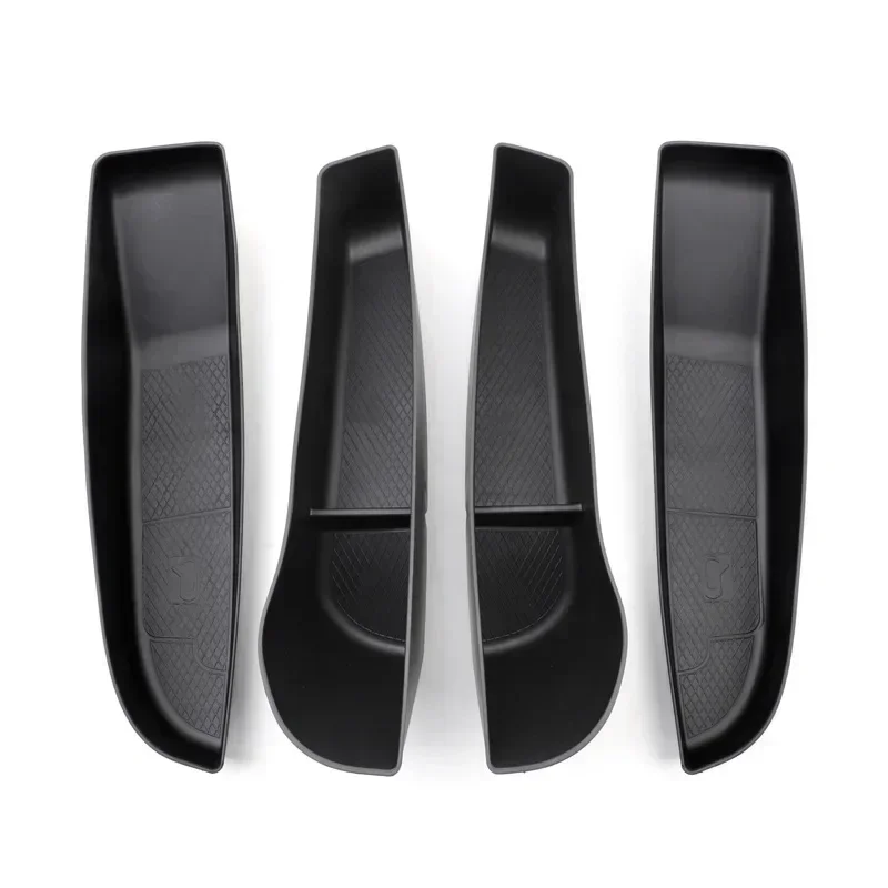 For Tesla New Model 3+ Car Door Side Storage Box 4PCS Door Armrest Umbrella Trash Can TPE New Model3 Highland 2024 Accessories