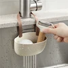 Kitchen Sink Sponges Holder For Bathroom Soap Dish Drain Water Basket Drying Rack Accessories Storage Organizer 2