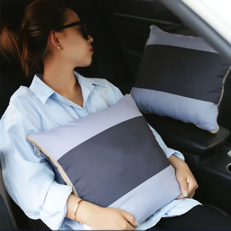 Pillow Quilt 2 In 1 Foldable Cushion Blanket for Cadillac Kia Hyundai  Chevrolet Buick GMC Corvette Acura Iveco Car Accessories - AliExpress