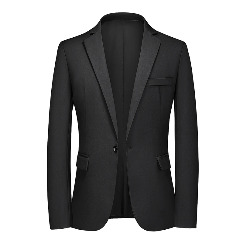 High Quality Men's Blazer Slim Fit Solid Color Dress Suit Coat Business Casual Blazer Jacket