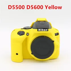 Durable Soft Silicone Armor Camera Body Protective Cover (D5500 D5600 Yellow)