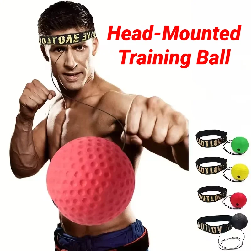 1Pcs MMA Boxing Speed Ball Head-Mounted Pu Punch Sanda