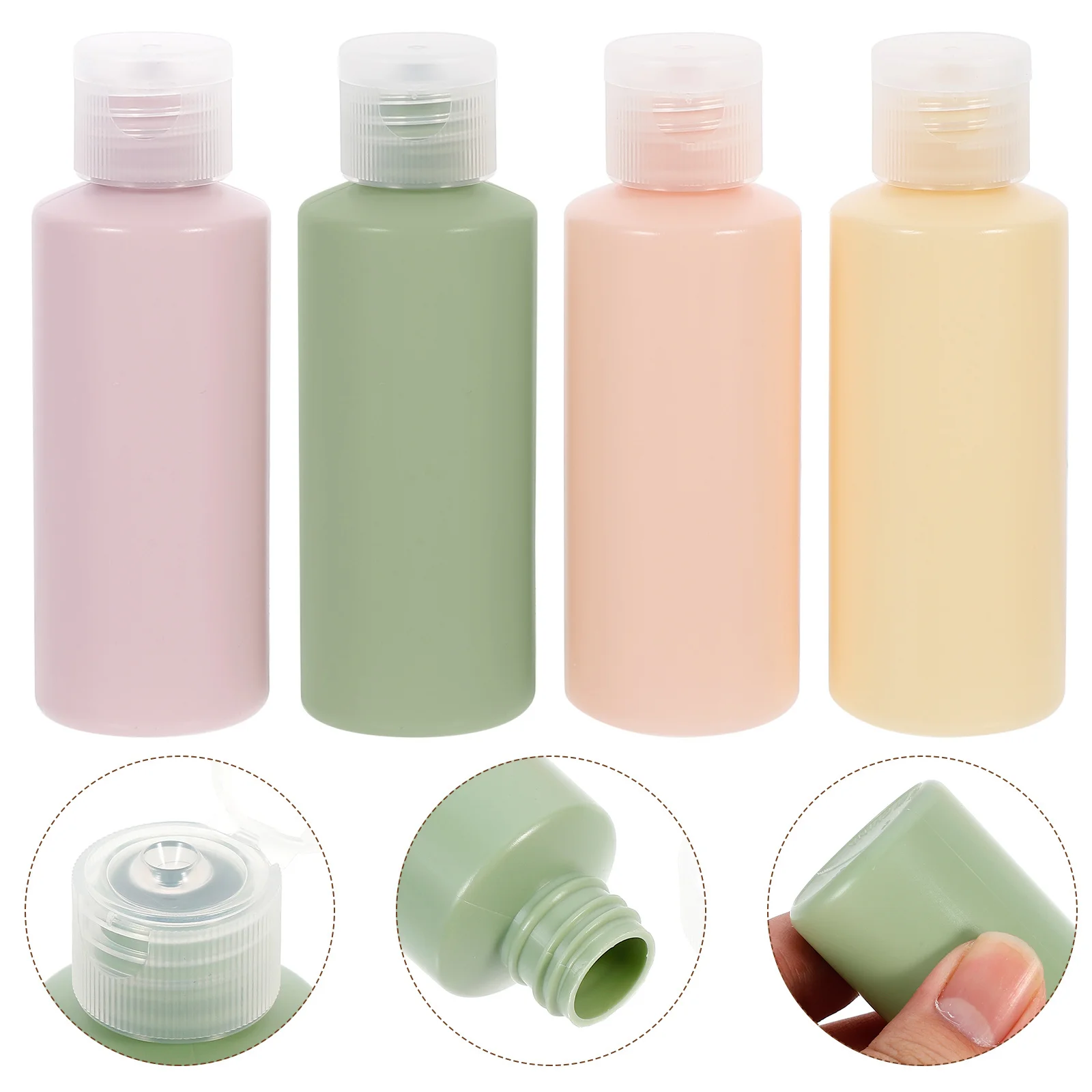 

4Pcs Refillable Travel Bottles Toiletries Bottles Portable Travel Containers