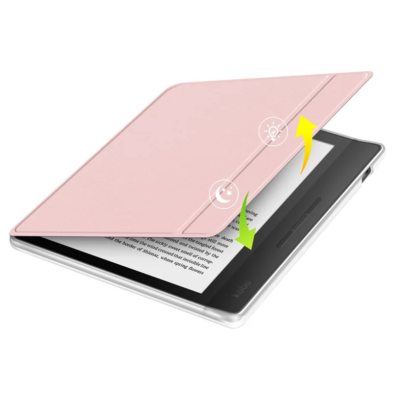 Clear Soft TPU Smart Case for Kobo Libra - Hand-held Acrylic Back Shell for 7-Inch eReader