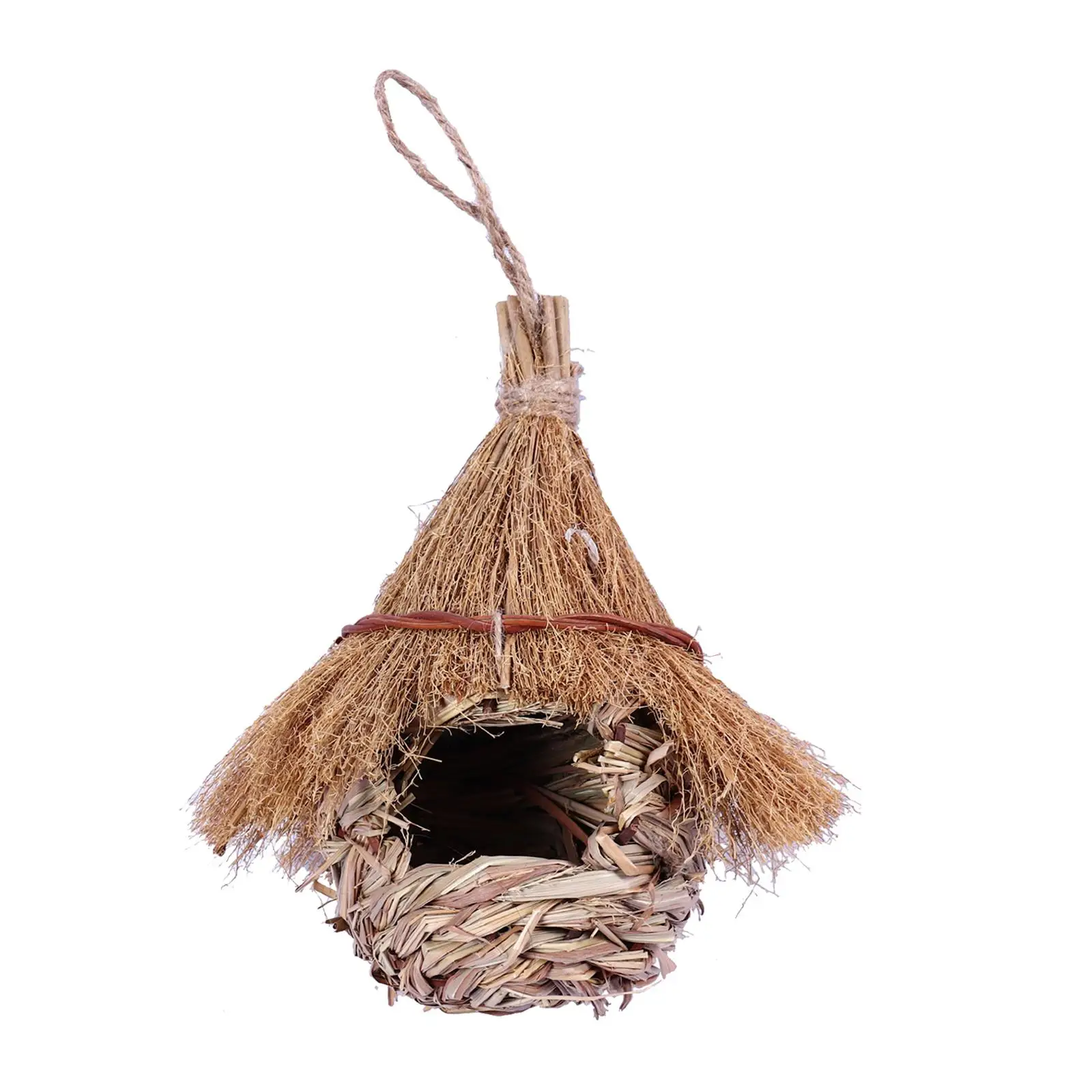 Handwoven Grass Bird House 5