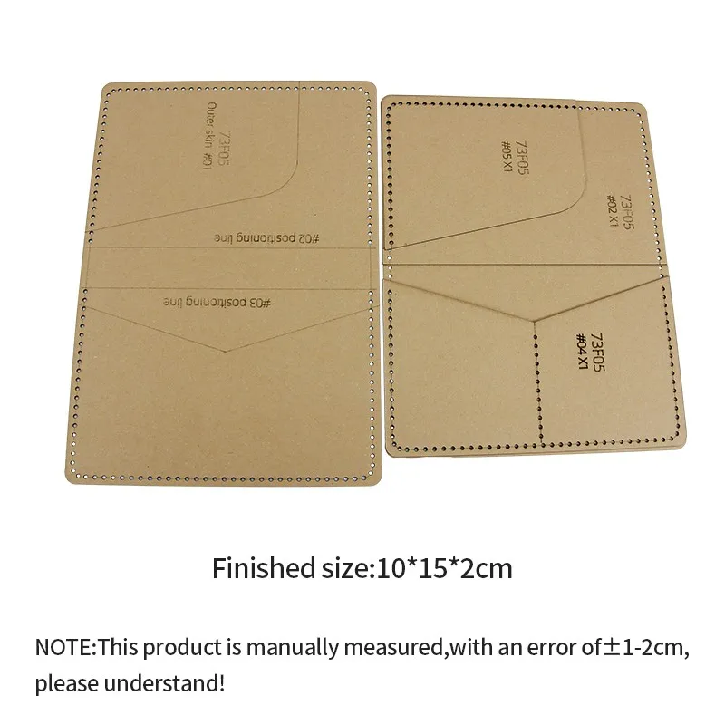 NUBECOM Wallet Card Bag Leather Template Leather Pattern Tools Paper Stencil gabarit maroquinerie Practical Templates
