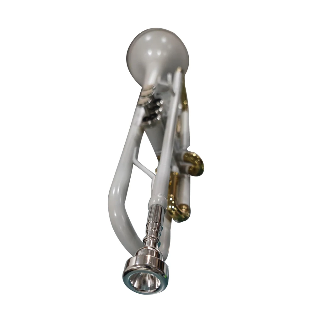 White Trumpet Musical Instrument B-flat Brass Wind Instrument Children Trumpet Performance Student Grade Examination Beginners