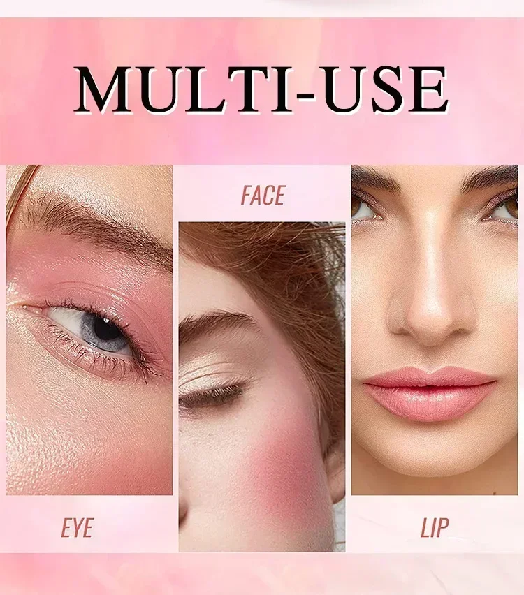 Liquid Blush Waterproof Multi-purpose Facial Nourishing Blush Stick Cheek Natural Blusher Cute Korean Makeup for Women