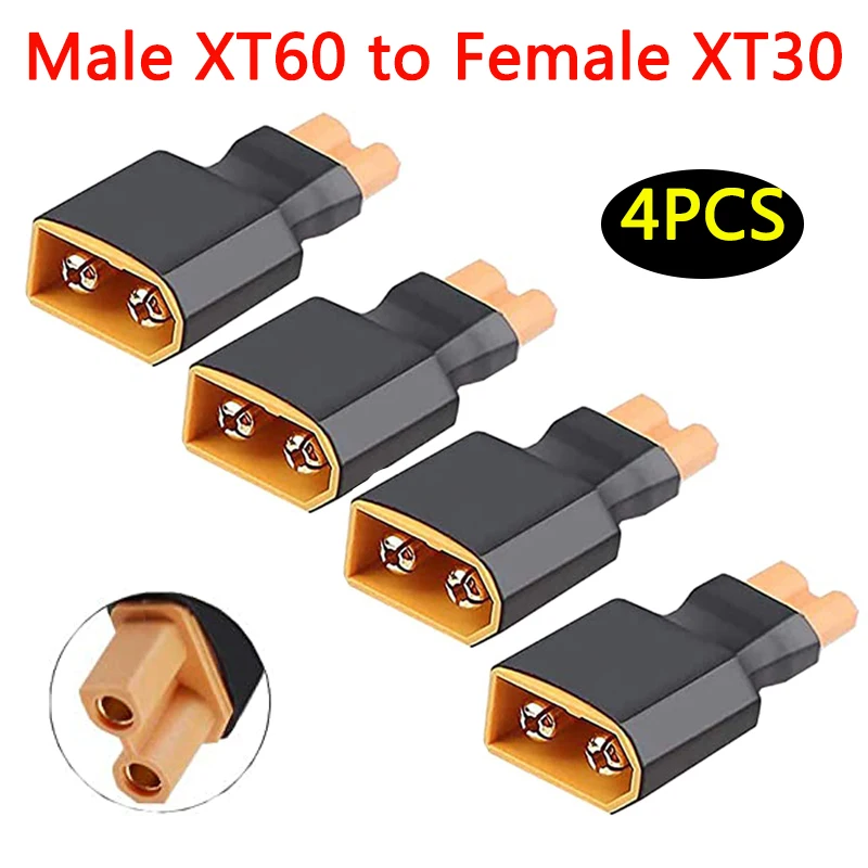 FPV 드론 RC Lipo NiMH 배터리 충전기 ESC에 대 한 XT60에 XT30 플러그 여성 남성 어댑터 변환기 (2pcs 남성 XT60에 여성 XT