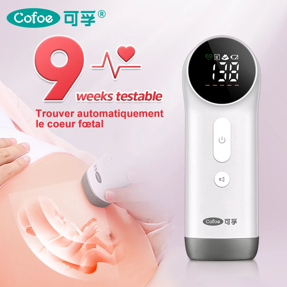 Cofoe Doppler Fetal Heart Rate Monitoring Home Pregnant Women Listen To Baby Fetal Movement Ultrasound Stethoscope
