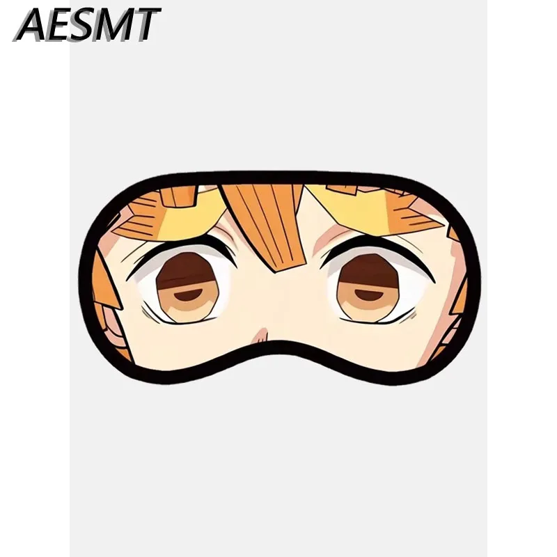 Anime Demon Slayer Eye Patch Kimetsu No Yaiba Kamado Tanjirou Cartoon Sleep Blindfold Shading Casual Eyes Mask Cosplay Props