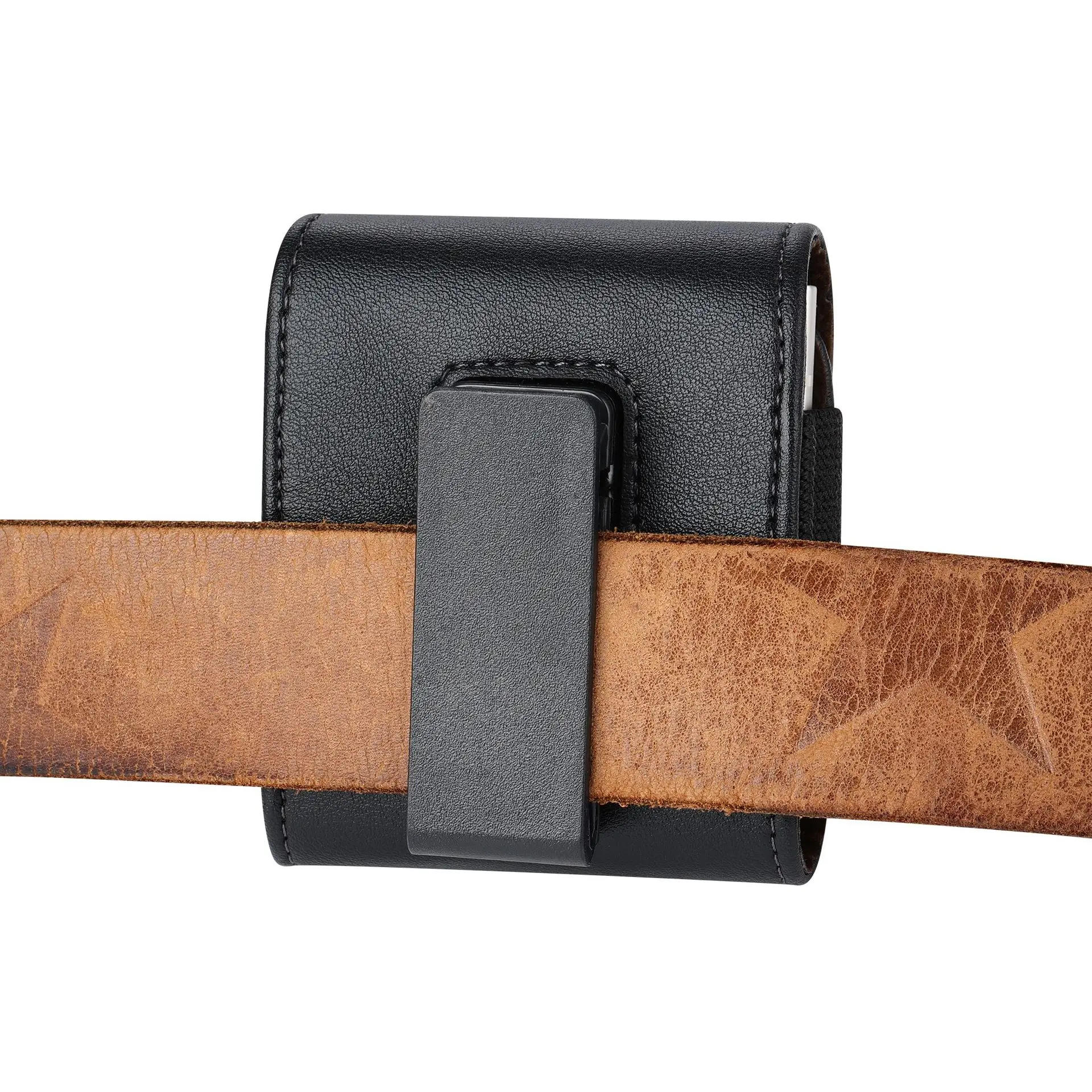 Premium 360° Rotation Sheepskin Leather Belt Clip Folding Case Waist Bag