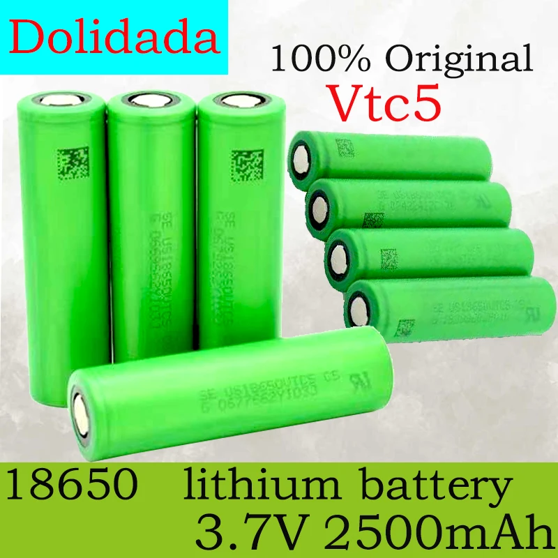 Nieuwe 3.7 V Oplaadbare Voltage Us18650 Vtc5 2600 Mah Vtc5 Batterij Vervangen 3.7 V 2500 Mah 18650 Batterij - Batteries -