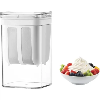 1100ml Thick Yogurt Maker Yogurt Filter with Mesh Basket Homemade Yogurt Soy Milk Juice Coffee, Yogurt Tool Filter BPA Free