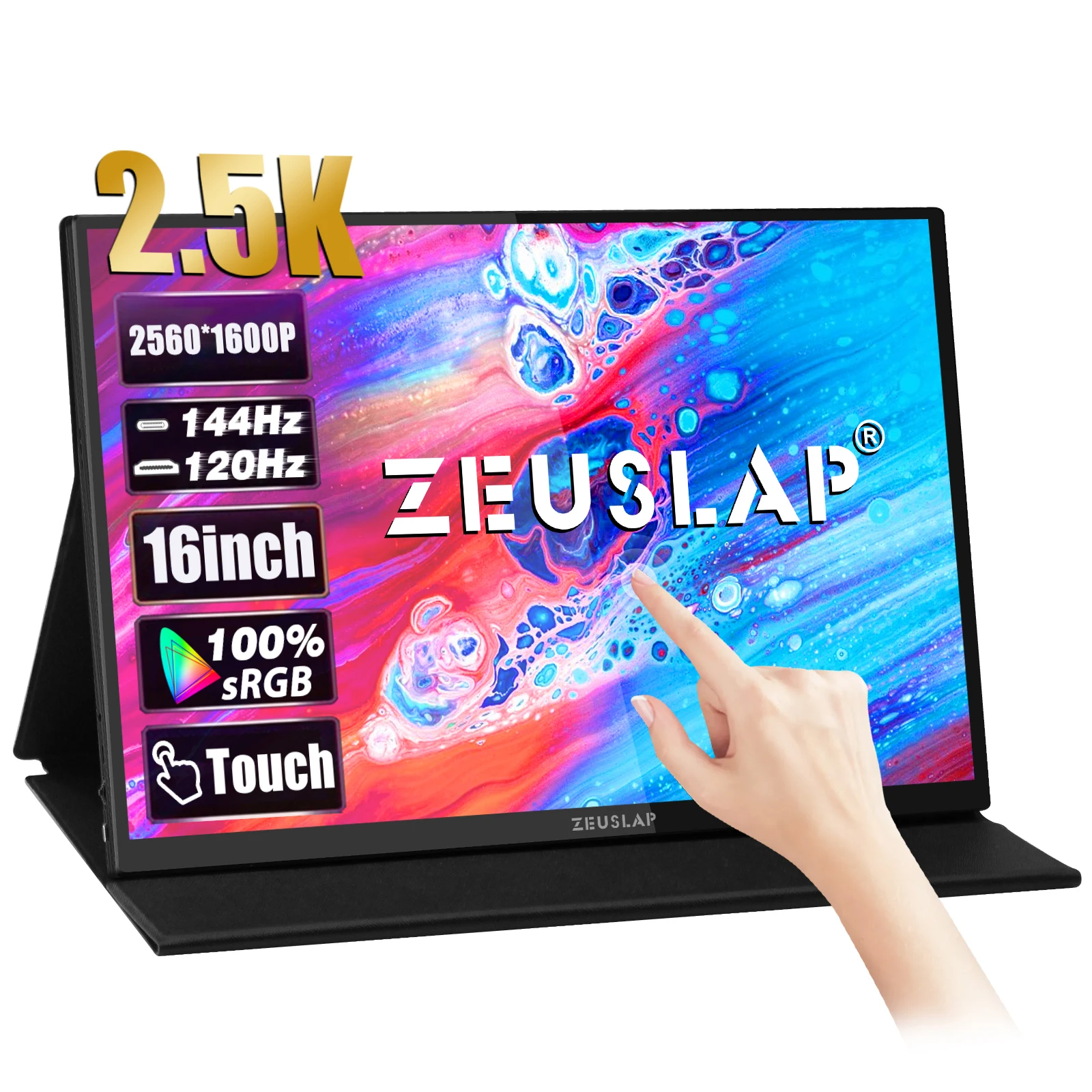 ZEUSLAP P16T 1920*1200P タッチモニター Amazon.com: ZEUSLAP P16 16 Inch Portable Monitor, 1920