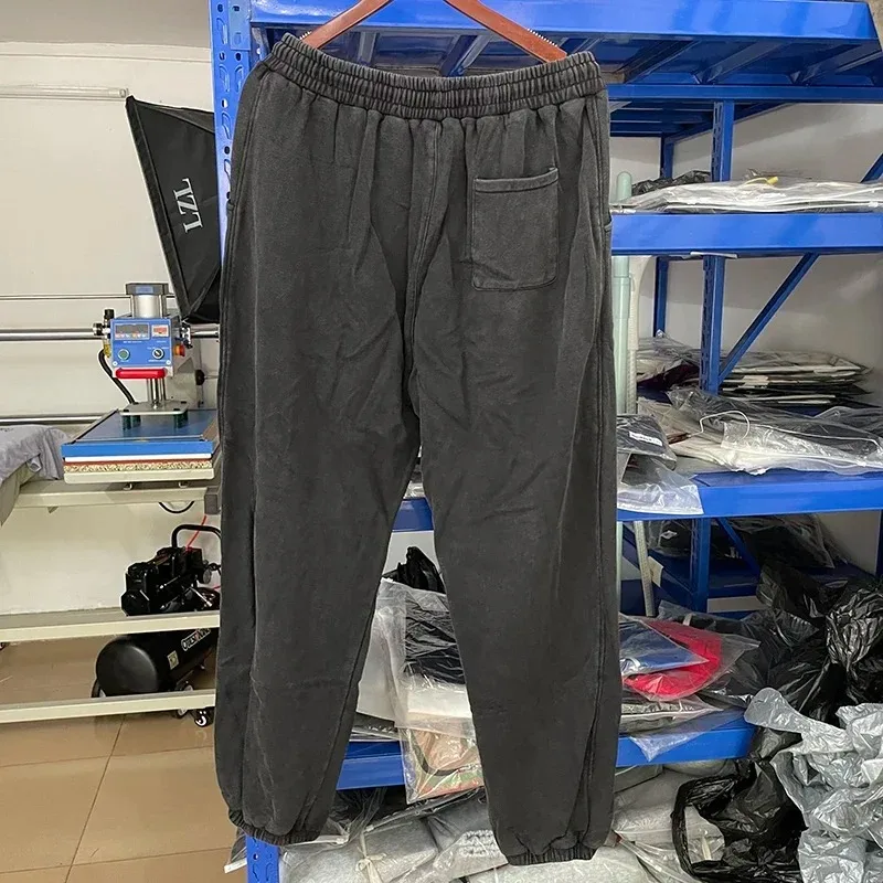 Wang Yibo's Same American High Street Fat Plus Size Splashing Ink Wash Feet Guard Pants for Men's Instagram