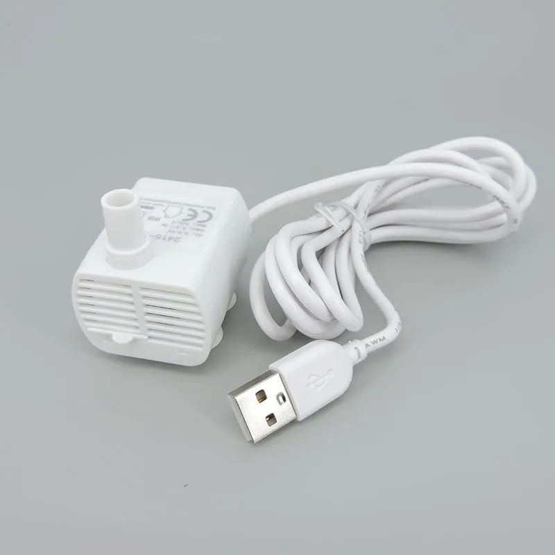 white black 5V USB Water Pump Ultra-quiet Brushless Submersible Fountain Aquarium tube hose Circulating for fish tank Pet tool 3