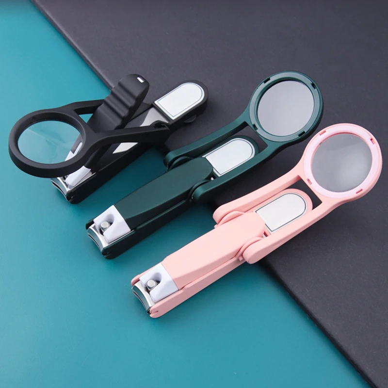 Nail Clipper with Magnifying Glass for Elderly Anti-splash
