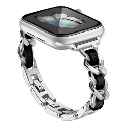 Premium Stainless Steel Watch Band - Elegant Metal Bracelet Strap - 38 40 41mm (SB)