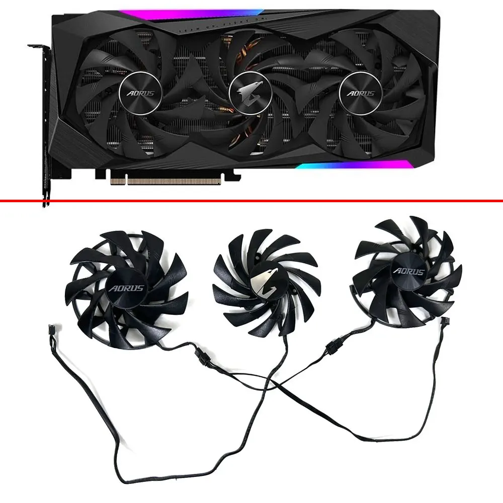 

For GIGABYTE AORUS GeForce RTX 3060 Ti RTX 3070 MASTER GPU Cooling Fan PLD10015B12H DC12V 0.55A RTX3060 Ti RTX3070 Graphics Fan