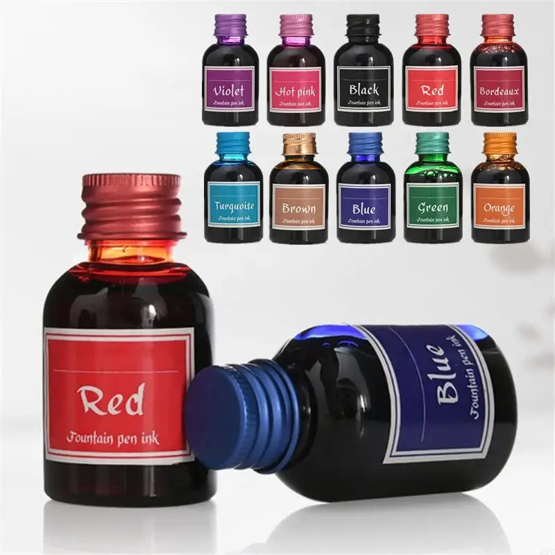 Vibrant 30ml Fountain Pen Ink for School and Office Supplies