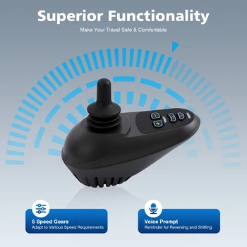 Controller joystick per sedia a rotelle elettrica 50A DC 24V Controllo intelligente 5 marce Velocità regolabile per la sostituzione