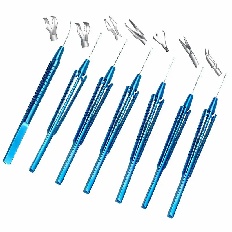 Titanium Alloy Capsulorhexis Forceps 25G Intraocular Tweezers Ophthalmic Micro Instruments