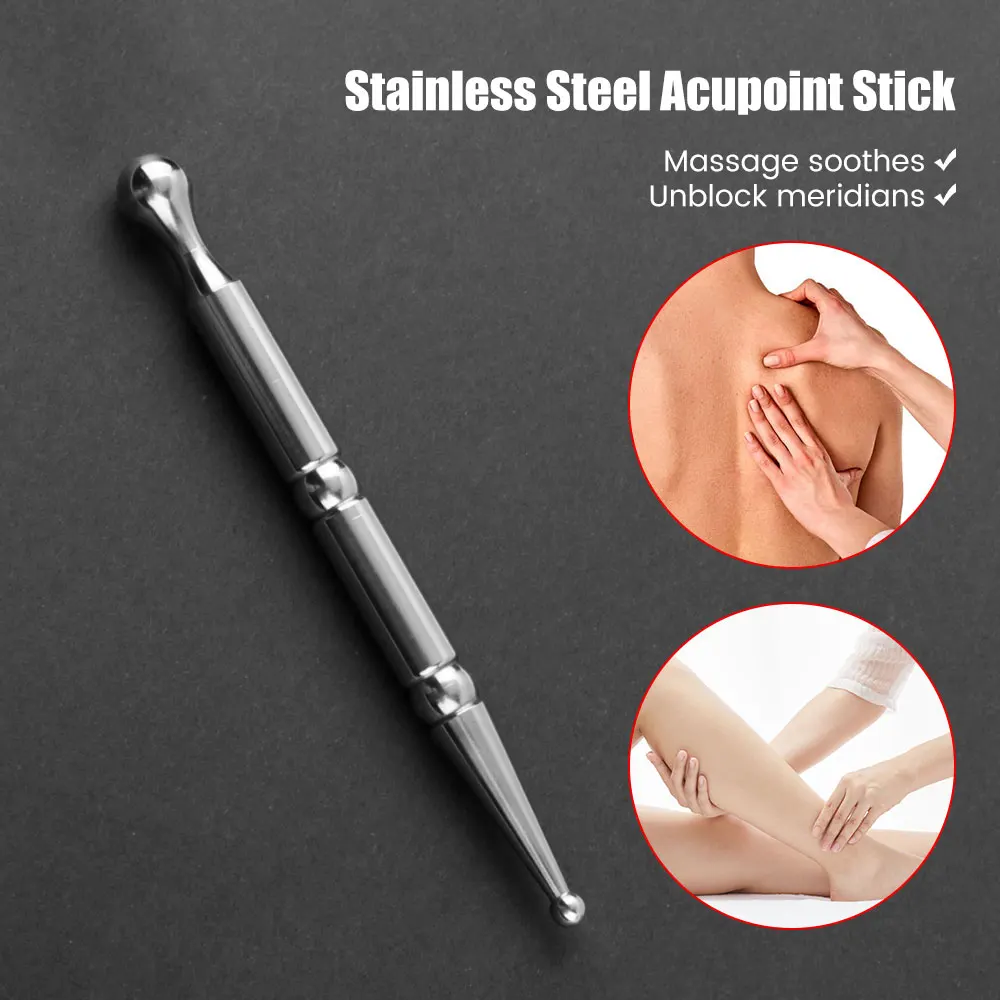 Acupuncture Pen Stainless Steel Massage Stick Body Massager Meridian Energy Pen Facial Reflexology Acupressure Tool Dropshipping
