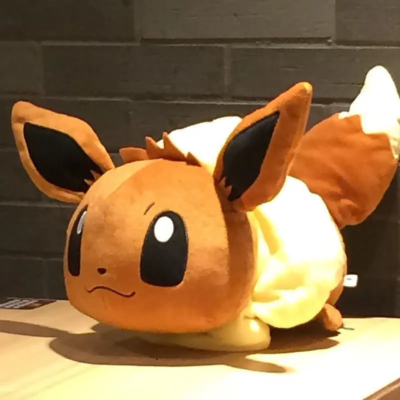 Pokemon eevee pelúcia gigante eevee tamanho grande bonito brinquedos macio  recheado pokemon monstro eevee algodão pelúcia