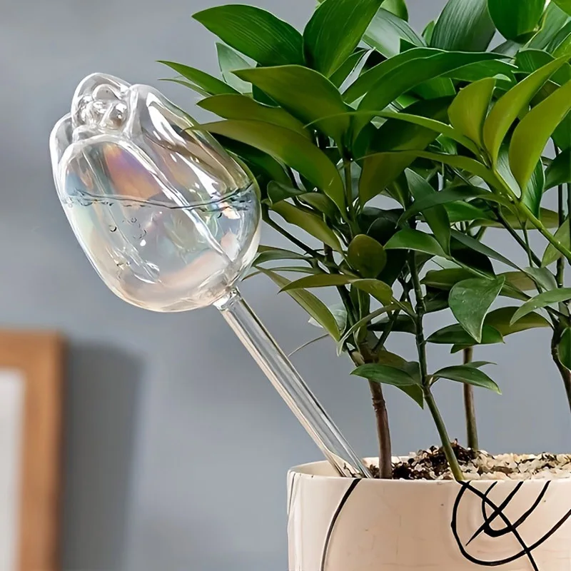 Automatic Drip Irrigation Tulip Plant Watering Globes - Self-Watering System (5-Pack)
