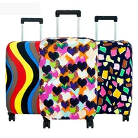 Fashion Suitcase Cover High Elastic Geometry Love Heart Shaped Luggage Case Dust Cover 18-32Inch Suitcase Essential Accessories 1