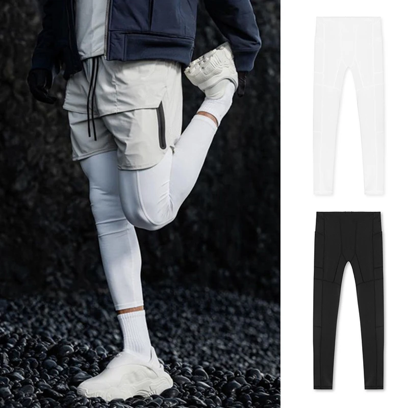 Men Crossfit Basketball Tights Training Exercise Pants Gym Running Leggings Fitness Sport Tights Soccer Pants Man Gym Sportswear