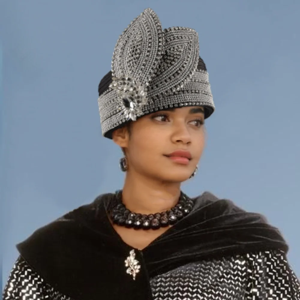 Satin Cloth Church Hat Unique Deluxe White Elegant Photography Top Hat Female Banquet Fascinator Formal For Women Ladies fashion hat