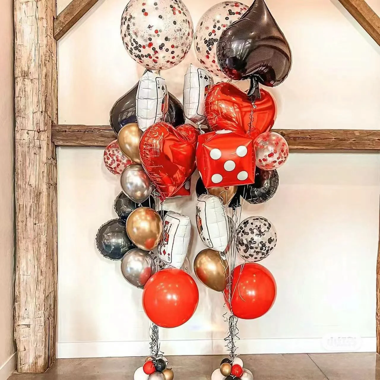 Decoración Cumpleaños Temático Juego Decoración De Fiesta Casino -  Banderines, Globos Y Guirnaldas, Tema Póker Adornos Póker Decorativos, image size:1280x1280