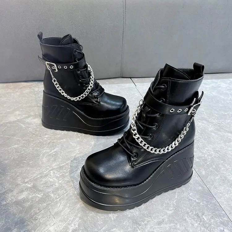 Children's Boots Fall/winter  Mid-tube Boots Leather Thick-soled Inner Increase short Boots Single-li Autumn/winter Short Boots