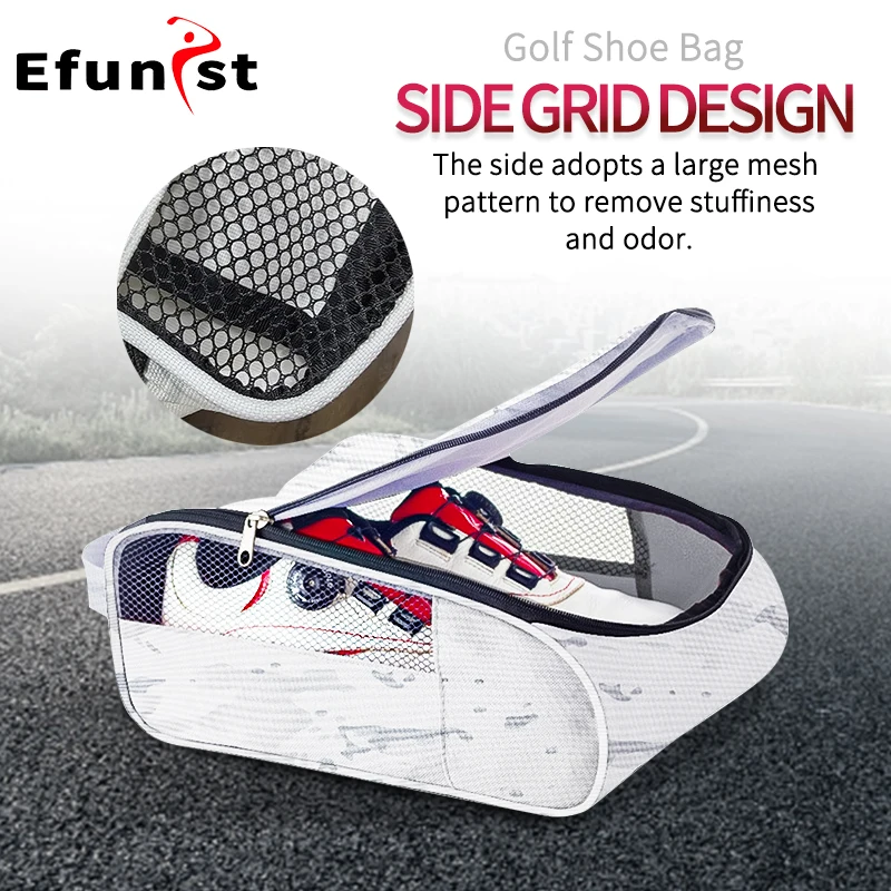 Golf Shoe Bag 1Pcs Portable Zipped Sports Breathable Case