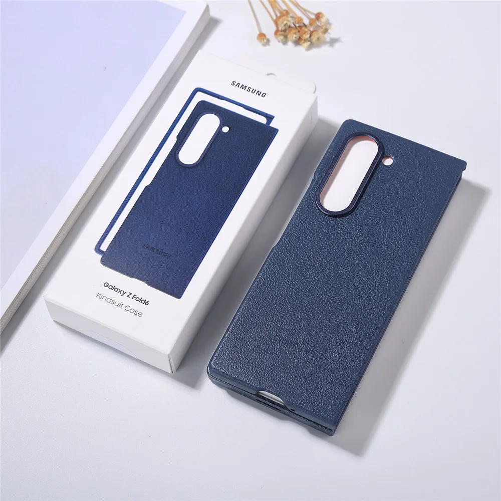 حافظة جلدية أصلية لهاتف سامسونج Z Fold 7 Fold 6 5G...