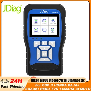 JDiag M100 Scanner diagnostico per moto Strumento diagnostico per guasti moto Lettore di codici moto per KTM Yamaha Kawasaki Suzuki Honda