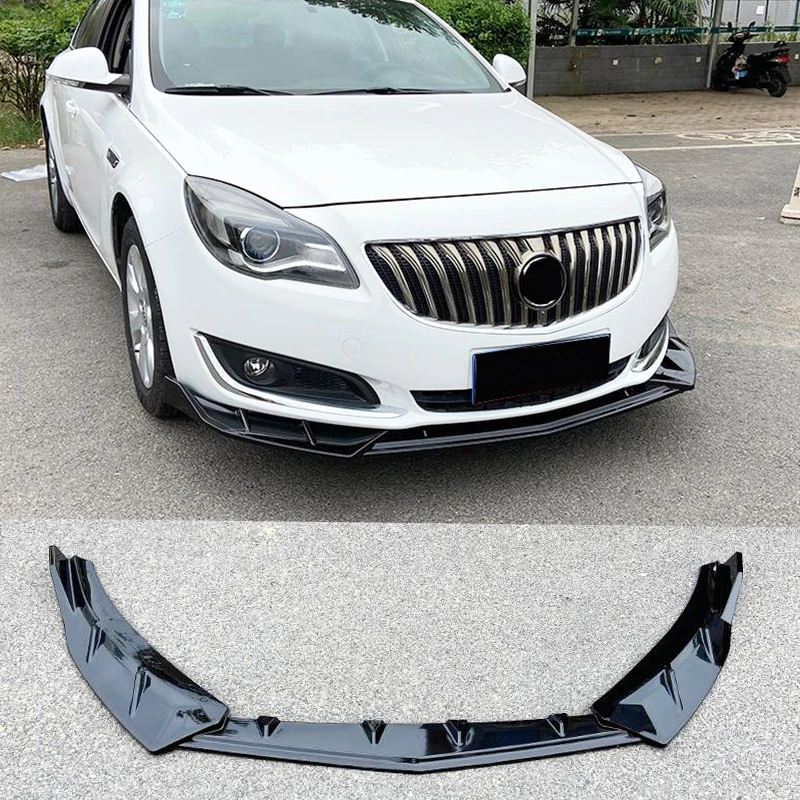 Universal Front Bumper Body Kit Spoiler Lip Black Fit For Buick Regal