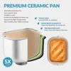 Bread Maker with 2 Paddles, 2LB 17-in-1 Premium Bread Maker, Auto Nut Dispenser, 1Hour Keep Warm & 3 Crust, Bread Maker 4