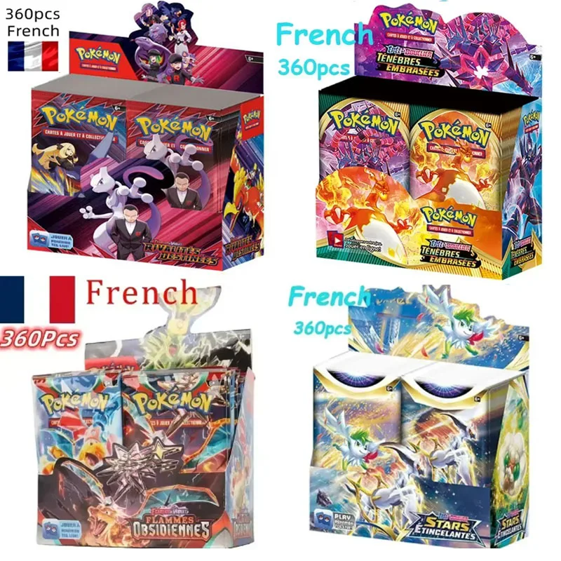 360P French Pokémon TCG: Ecarlet & Violet Etsncelles Astral Radiance Obsidian Flames Booster Box Pokemon Cards Game 36 Pack Box