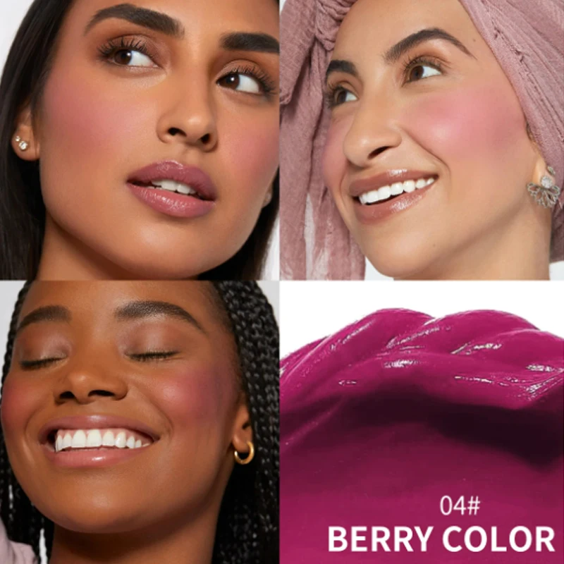6 Colors Cloud Paint Seamless Cheek Color Shimmer Liquid Blush Cream Blushes and Liquid Blushes for For Rosy Cheeks