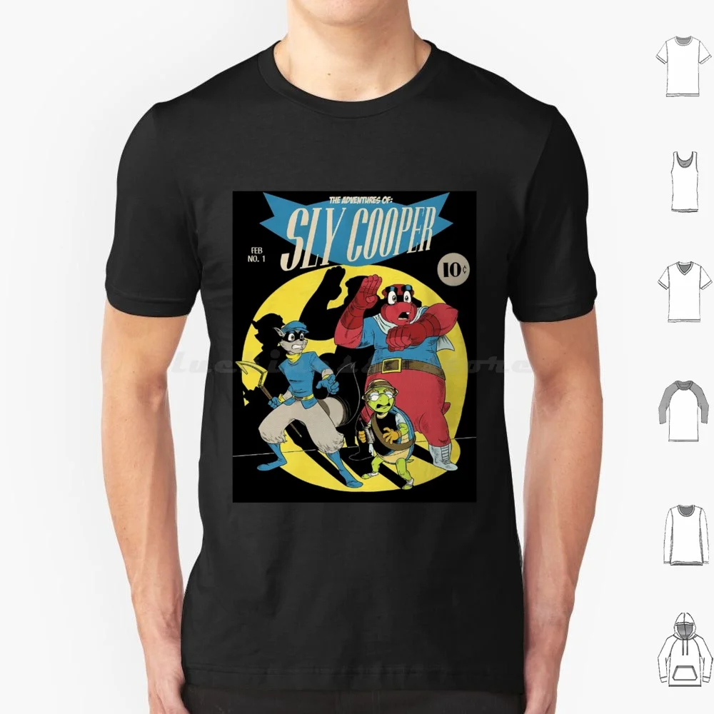 Sly Cooper Vintage Adventure T Shirt Uomo Donna Bambini 6Xl Sly Cooper Vintage Adventure