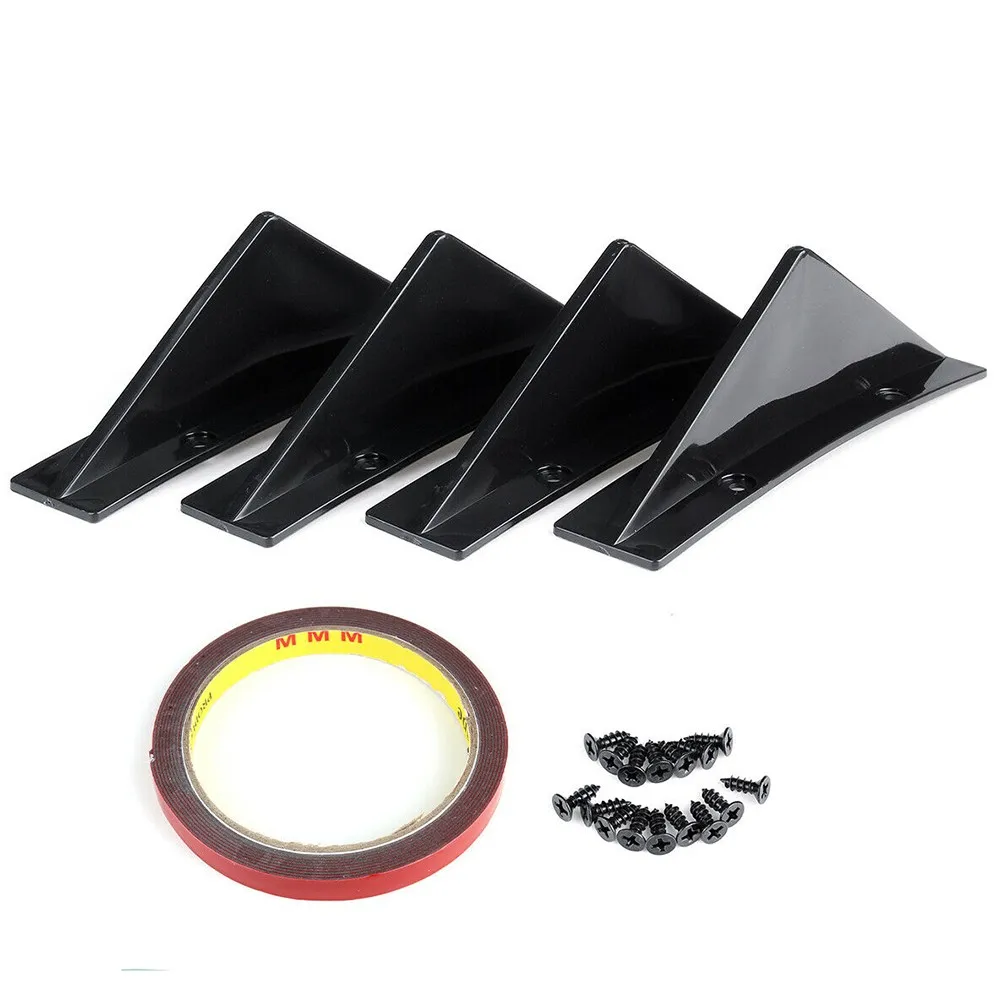 1set Universal Car Rear Bumper Lip Diffuser Splitter Spoiler Scratch Protector Fin Trim Cap for 300 ACCESSORIE Bumper Lip,Car Rear Bumper Lip