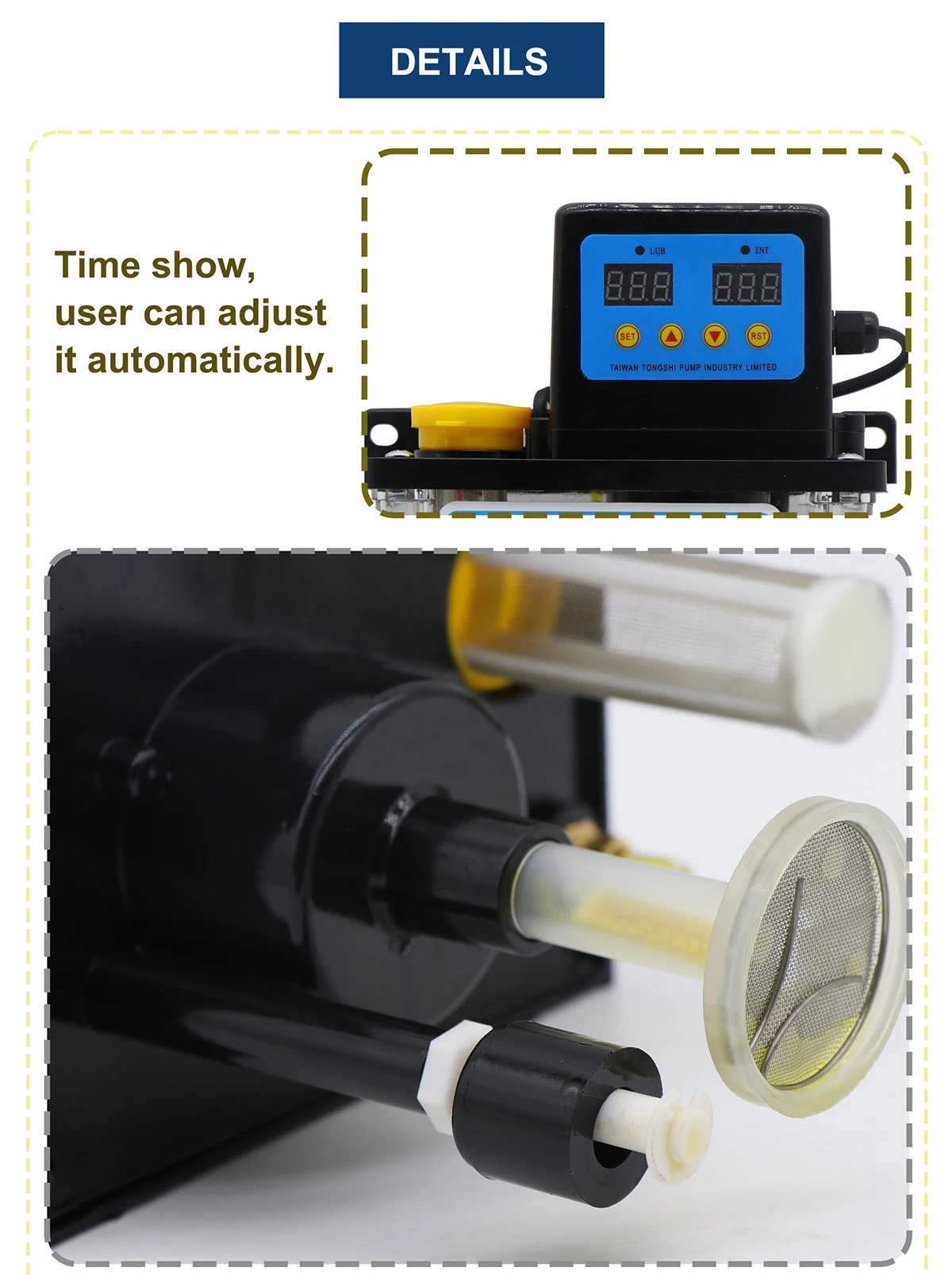 1l elektrische automatische Schmieröl pumpe 110V 220V 2l CNC-Schmier pumpe für CNC-Gravier maschine 4mm 6mm – Detail 4